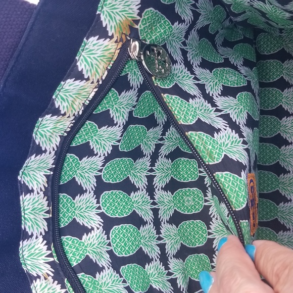 Large Tory Burch Canvas Tote - Picture 7 of 14